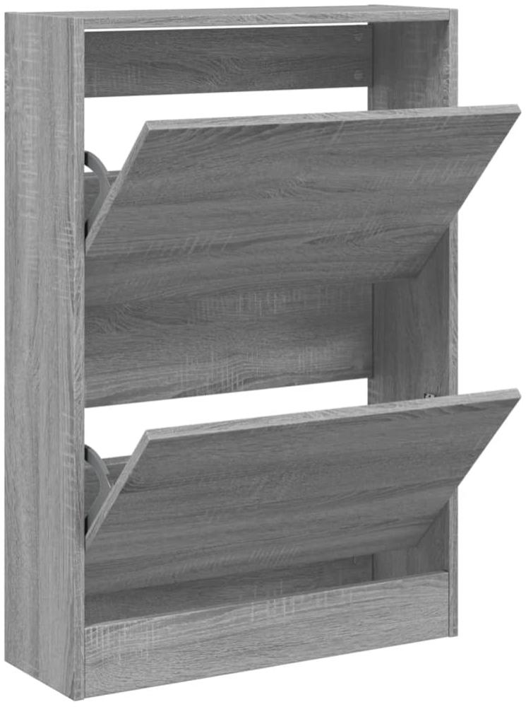vidaXL Schuhschrank Grau Sonoma 60x21x87,5 cm Holzwerkstoff 839894 Bild 1
