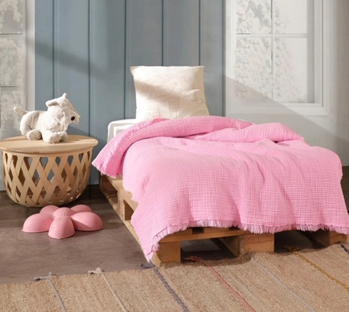 Kinderdecke Musselin Kinderdecke aus Biobaumwolle in verschieden Farben, Sandiik, Kuscheldecke für Kids Bild 1