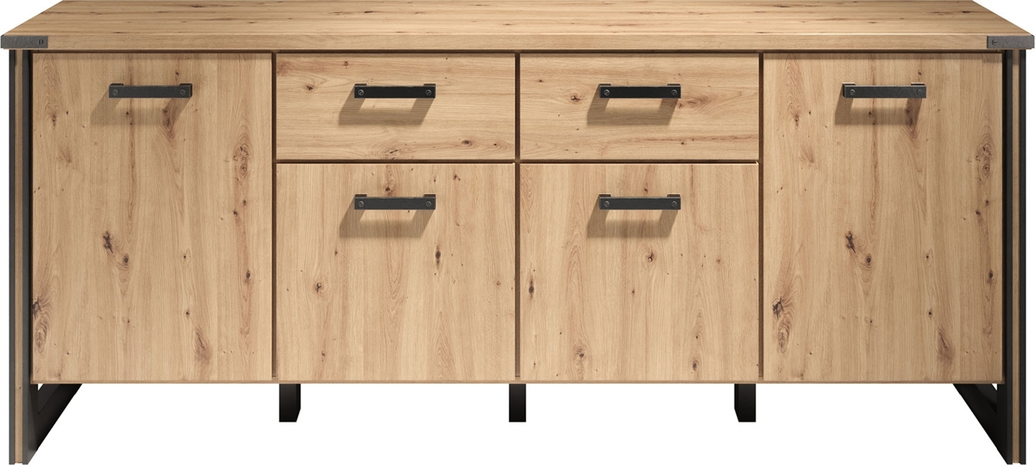 Sideboard Malta / Mia, Holzwerkstoff, Holzfarben, 207 x 88 x 42 cm Bild 1