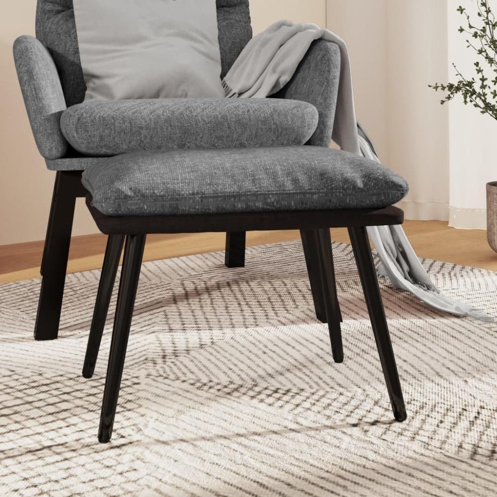 vidaXL Fußhocker Hellgrau 45 x 29,5 x 39 cm Stoff und Kunstleder [341515] Bild 1