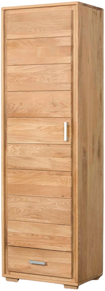 Dielenschrank Basel Türanschlag links - Wildeiche Massivholz Bild 1