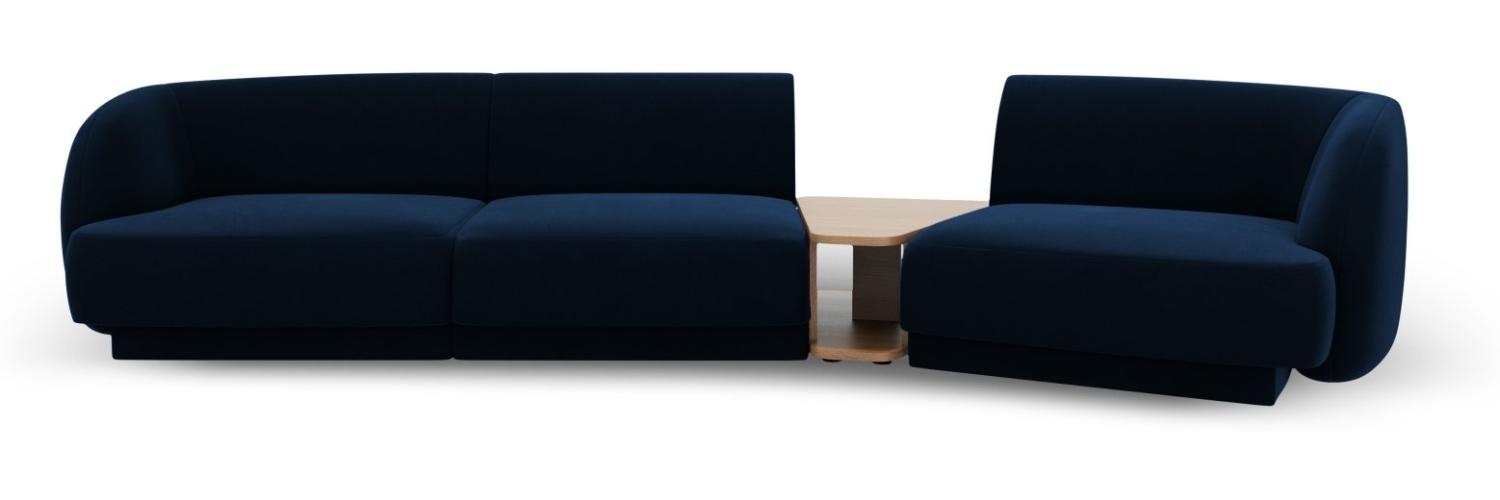 Micadoni Modulares Sofa Miley 3-Sitzer Rechts Samtstoff Königsblau Bild 1