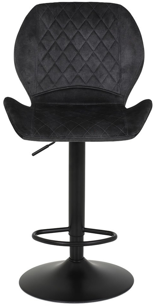 Barhocker Laatzen / Laila H, Stoff, Anthrazit, 42 x 96 x 51 cm Bild 1