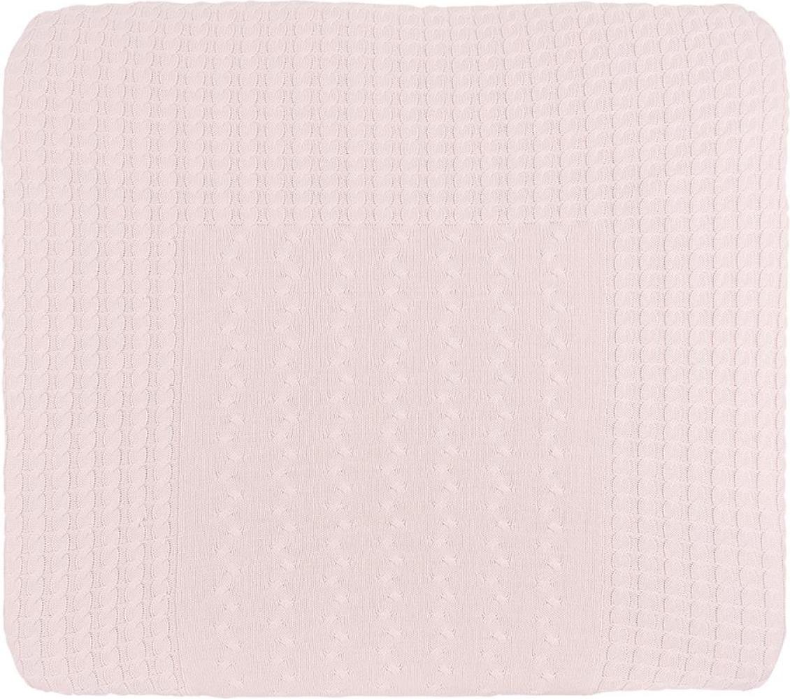 Baby's Only 137001 Wickelkissenbezug Zopf Uni Klassisch Rosa Bild 1