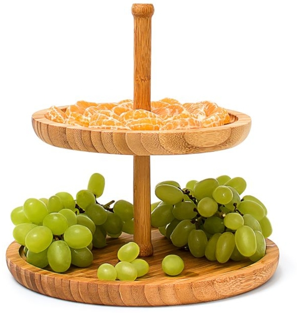 Etagere Bambus mit 2 Schalen Bild 1