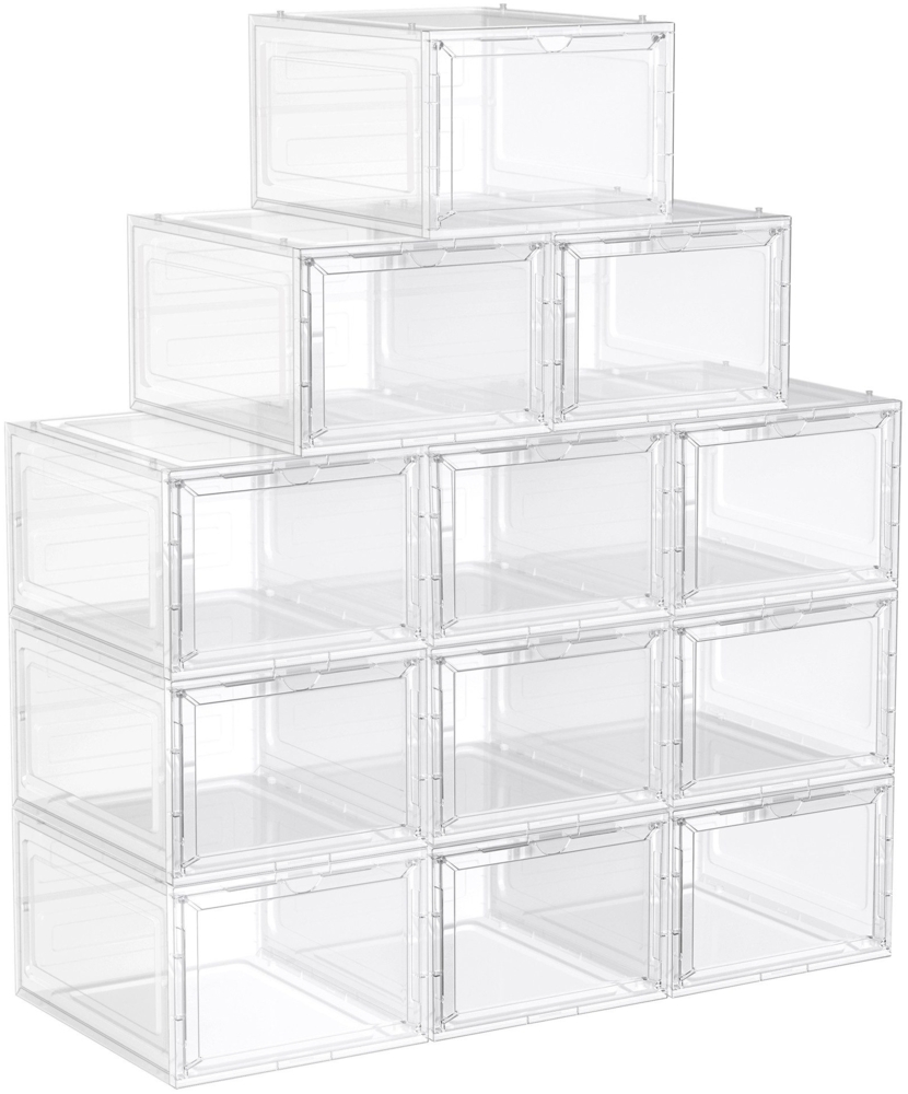 Songmics Schuhbox Schuh-Organizer (12 St), aus Kunststoff, stapelbar Bild 1