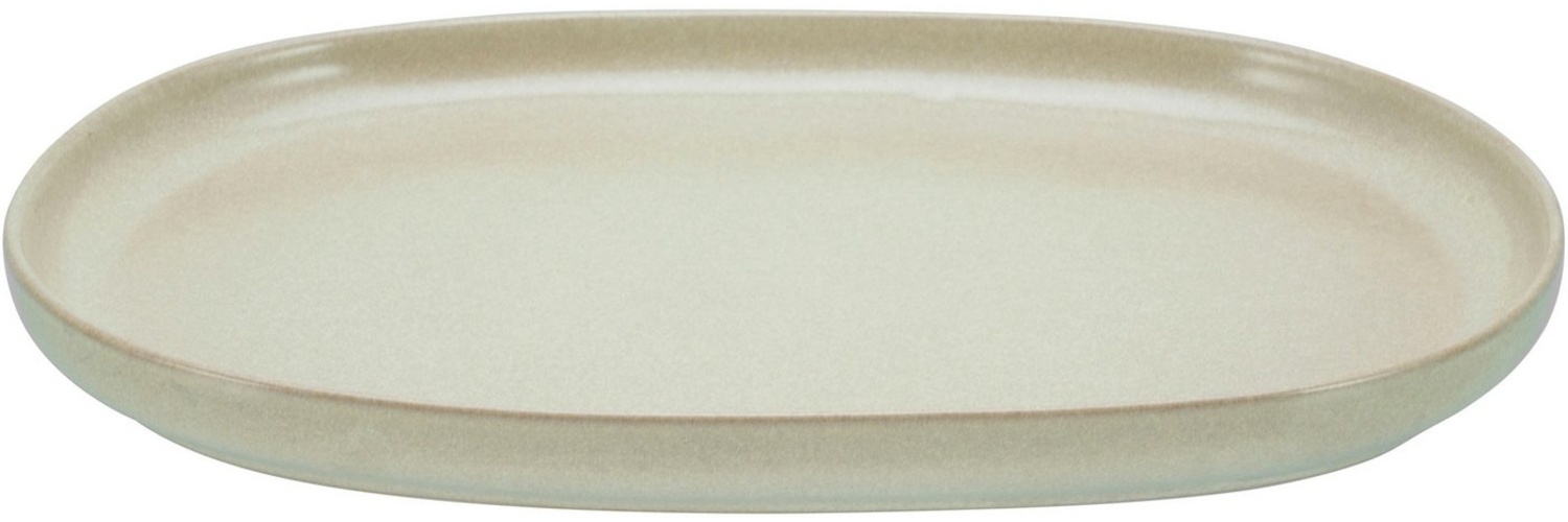 CreaTable Servierplatte Uno, Servier-Platte oval, Steinzeug, (1-tlg), Seidenmatte Spezialglasur, Harmonisch ausbalanciert Bild 1