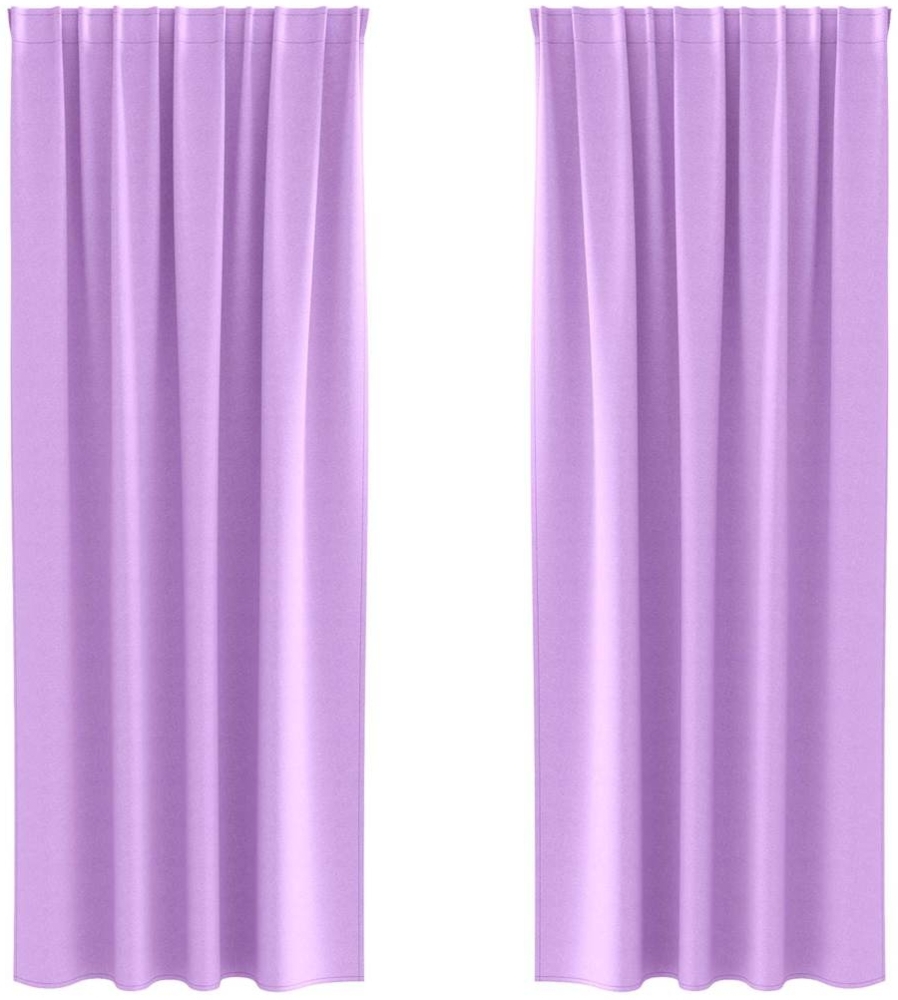 vidaXL Verdunkelungs-Vorhänge mit Ringen 2 pcs Lila 245x140 cm 4107491 Bild 1