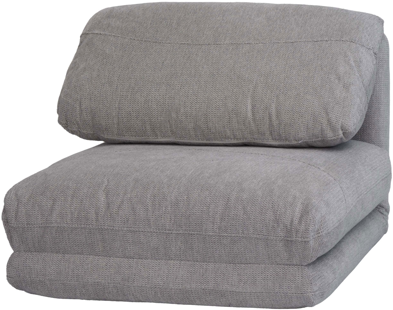Schlafsessel HWC-E68, Schlafsofa Funktionssessel Klappsessel Relaxsessel, Stoff/Textil ~ hellgrau Bild 1