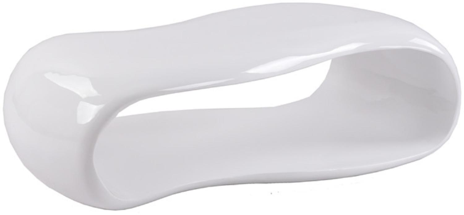 Couchtisch Fiberglas Weiß, 35 x 61 x 110 cm Bild 1
