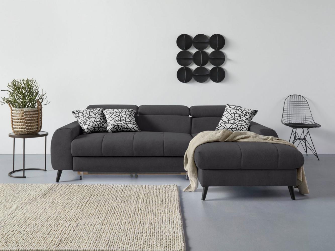 COTTA Ecksofa Mia L-Form, 3-tlg.-Kissen-Set, Recamiere, wahlweise mit oder ohne RGB-Beleuchtung Bild 1