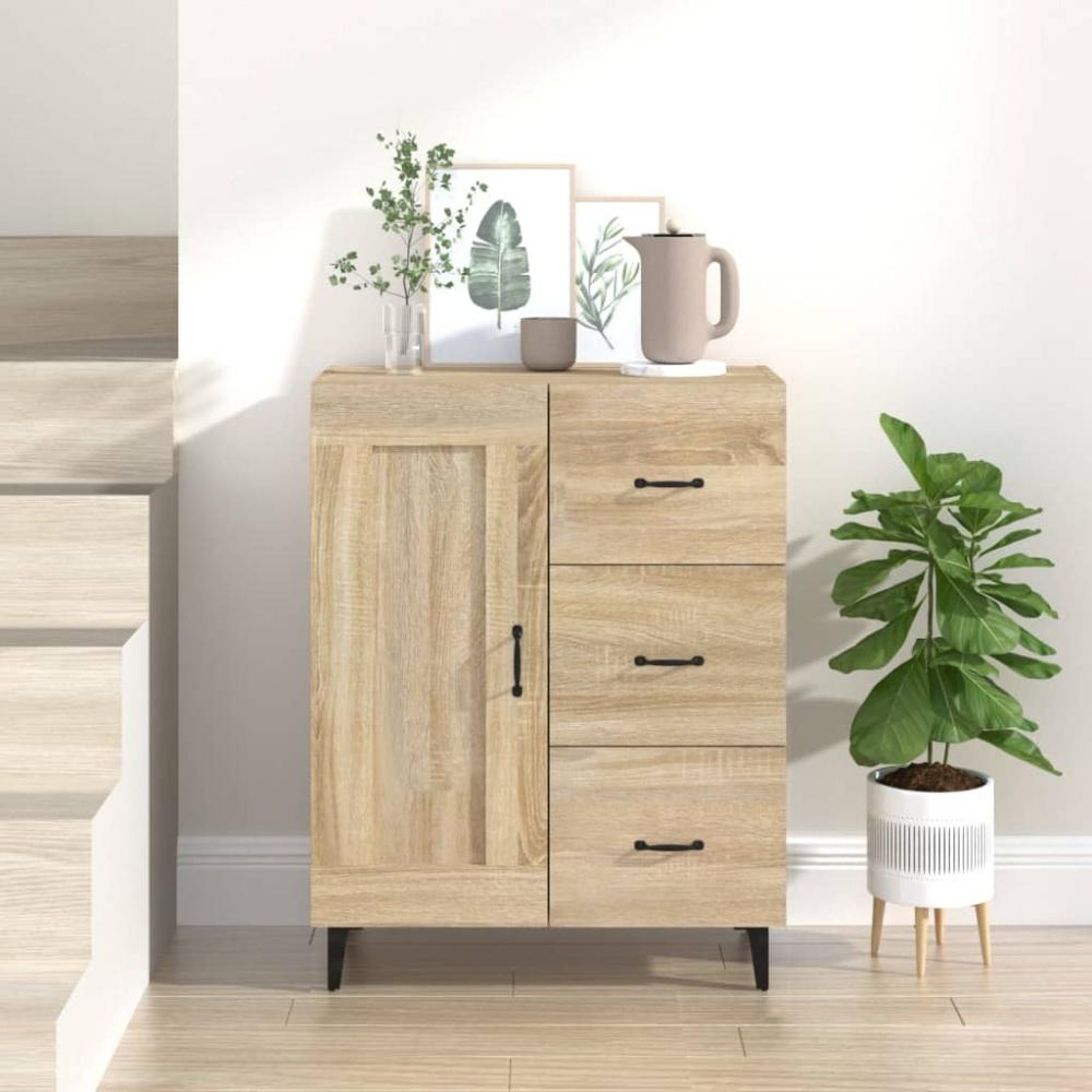 Sideboard Sonoma-Eiche 69,5x34x90 cm Holzwerkstoff [812234] Bild 1