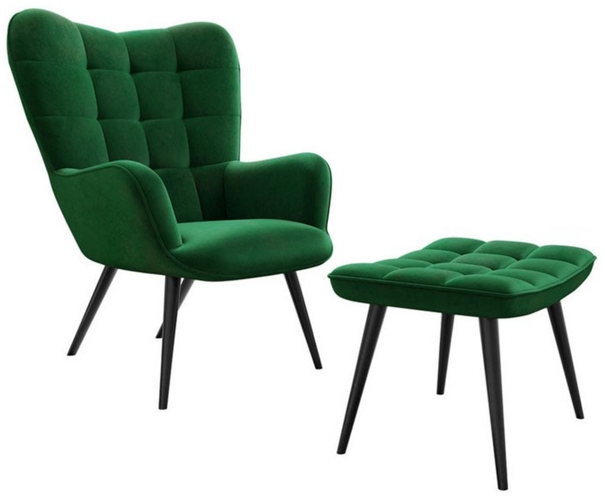 Sessel Gunar, Farbe: Flaschengrün HCD-18 Bild 1
