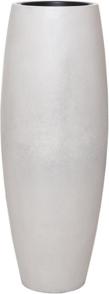 VIVANNO Bodenvase Fiberglas MAGNUM Rund - Beige Steinoptik (1 St), 37x100 cm Bild 1