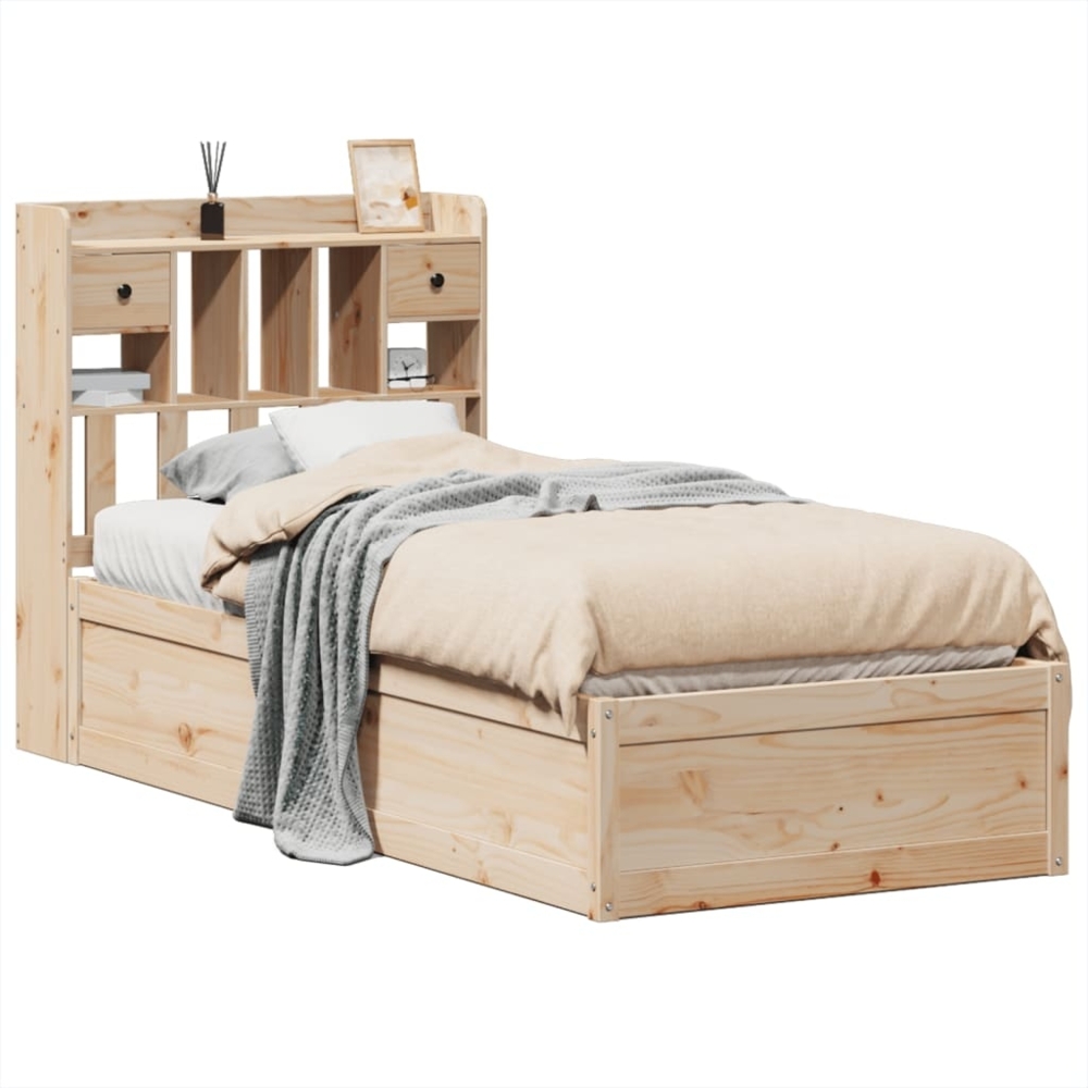 vidaXL Massivholzbett ohne Matratze 90x200 Kiefernholz 3323503 Bild 1