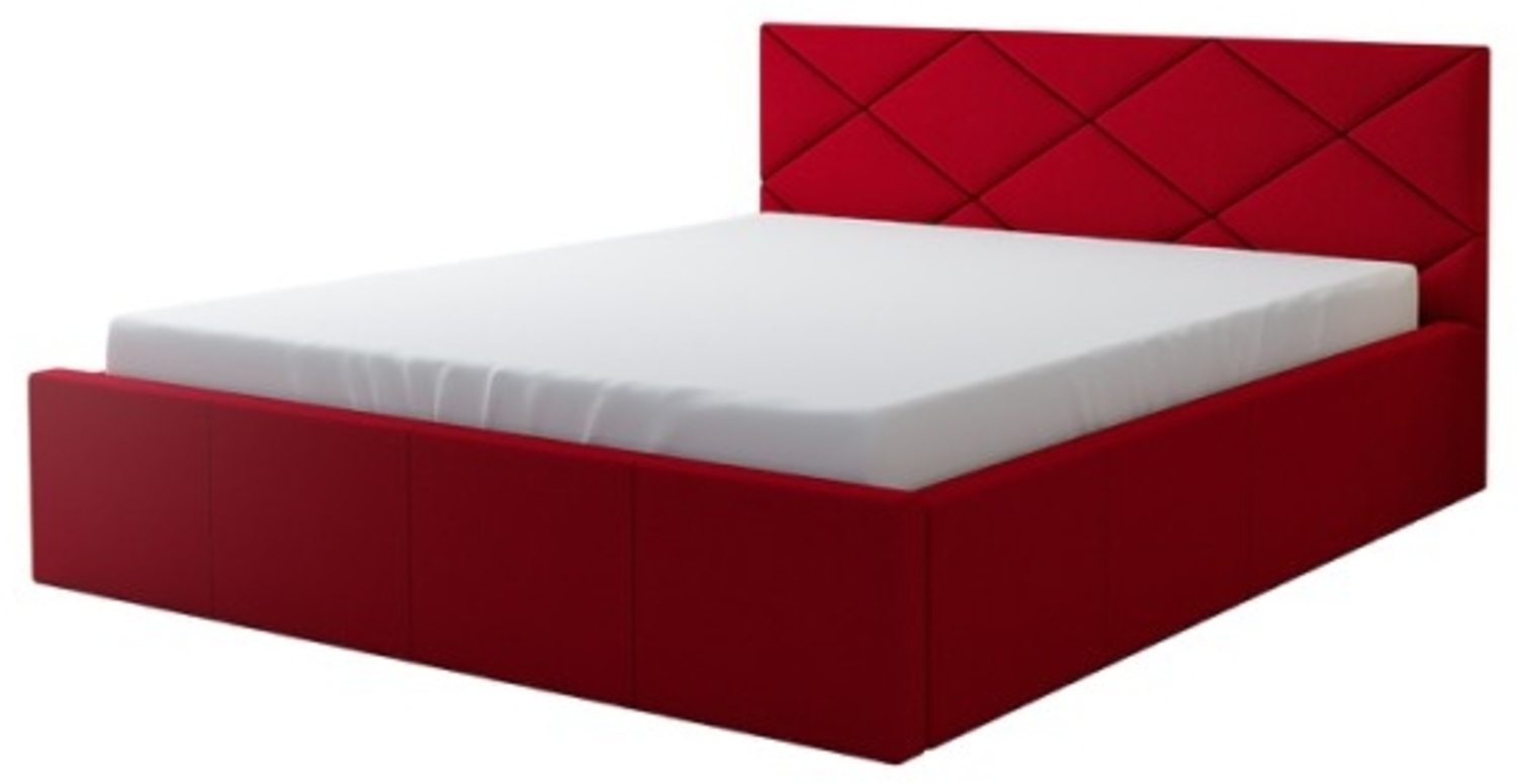 Polsterbett VIGI-OM 90x200 ohne Matratze, Bettkasten und Lattenrost. Farbe: Rot 64 Bild 1