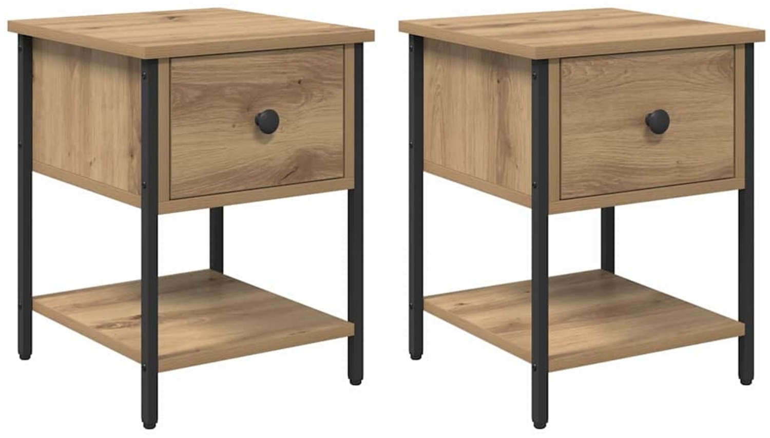 vidaXL Nachttisch 2 pcs Artisan-Eiche 34 x 35,5 x 45 cm Holzwerkstoff 881803 Bild 1