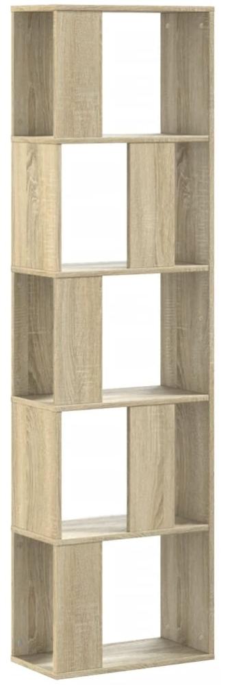 vidaXL Bücherregal 5 Böden Sonoma-Eiche 45x23,5x162,5 cm Holzwerkstoff 852782 Bild 1