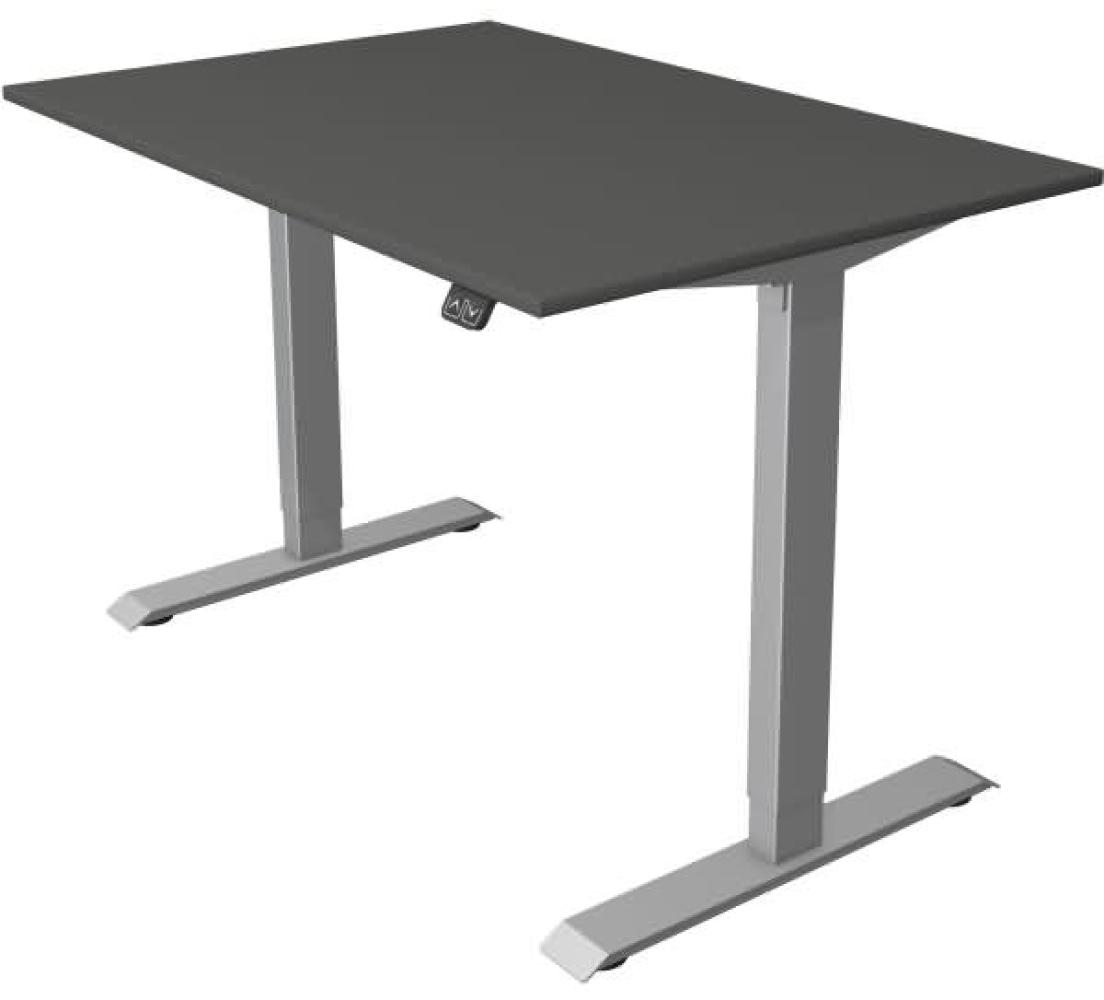 Kerkmann Schreibtisch Sitz-Stehtisch MOVE 1 silber 120x80x74-123cm elektr. höhenverstellbar anthrazit Bild 1