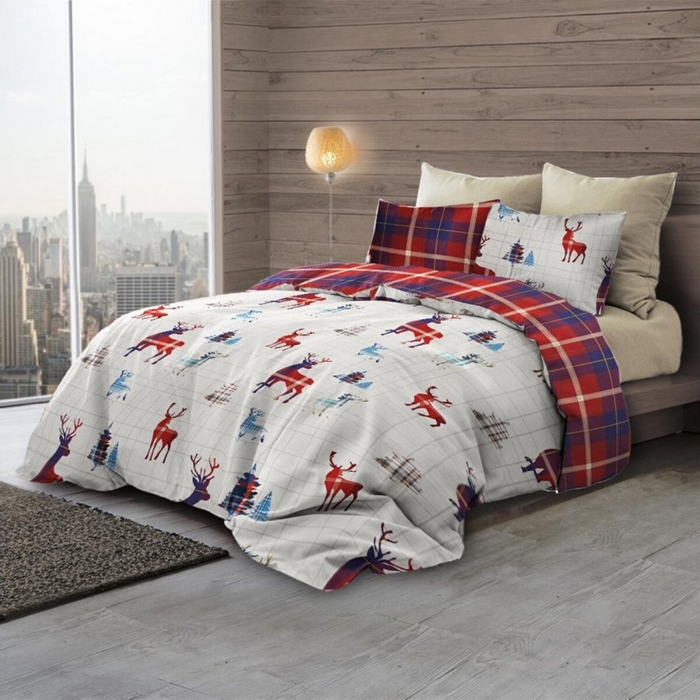 TRAUMSCHLAF Bettwäsche Alpino, Flanell, 2 teilig, Hochwertige Flanell Bettwäsche Bild 1