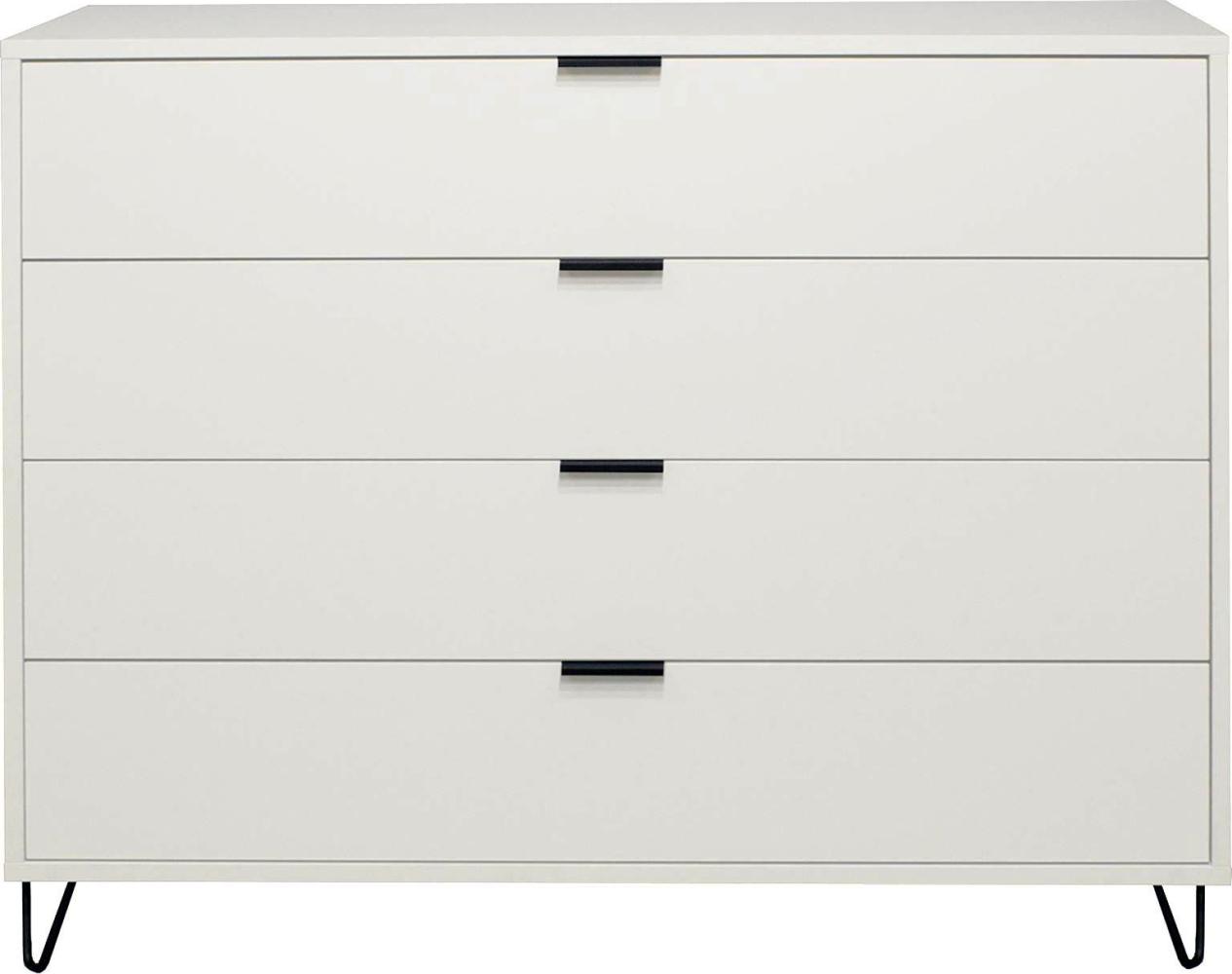 Kommode Erna 119x45x102 Kreidegrau matt Lack 14721-D Bild 1