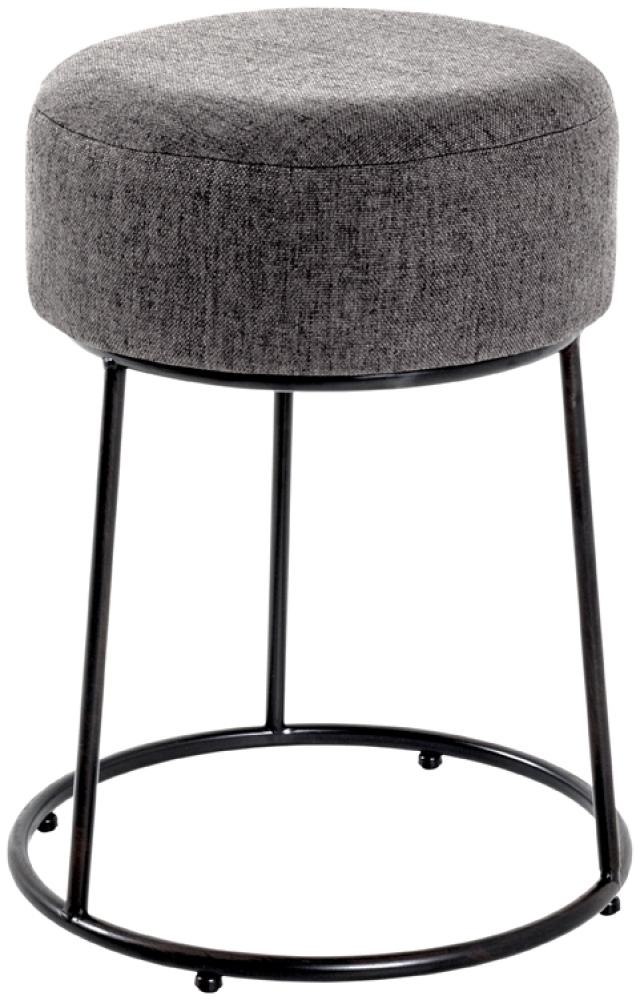 Hocker >Sonja 6< in schwarz-anthrazit aus MDF, Metall - 46cm (H) Bild 1