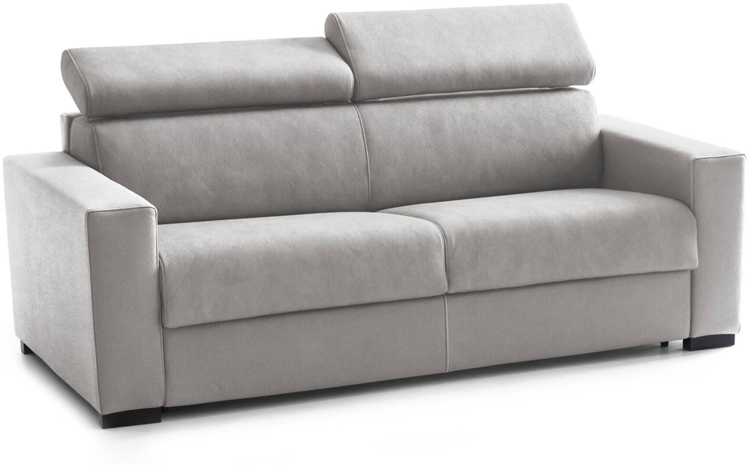 Dmora 2-Sitzer Schlafsofa Alinia, Wohnzimmersofa mit drehbarer Öffnung, verstellbare Kopfstützen und schmale Armlehnen, 100 % Made in Italy, 160 x 95 x 85 cm, Grau Bild 1