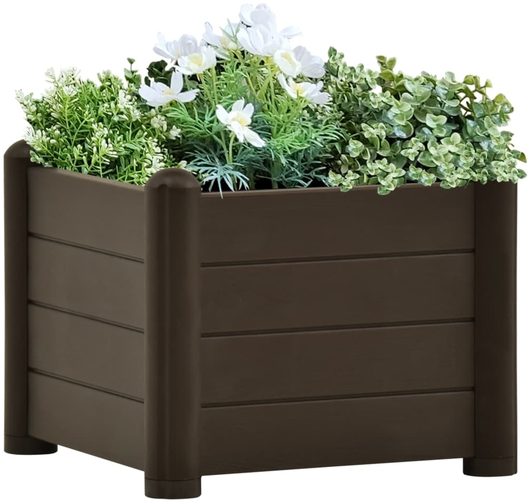 vidaXL Garten-Hochbeet PP Mokka 43x43x35 cm 313972 Bild 1