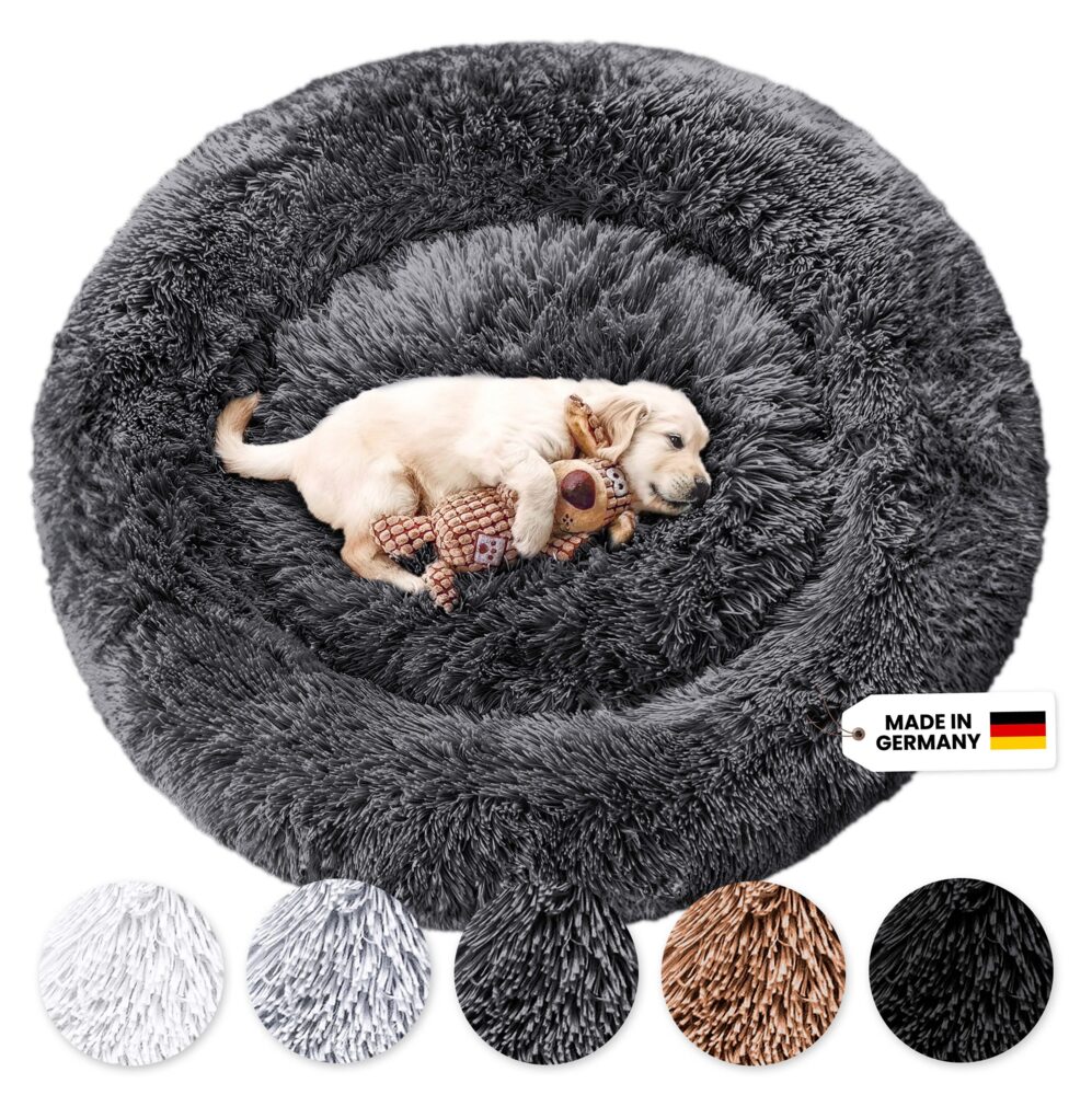 Hundebett Fluffy Plus Dunkelgrau - XXL - 140cm Bild 1