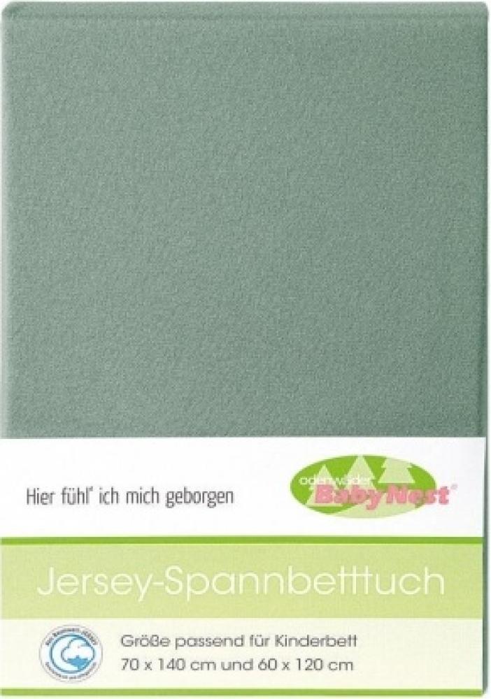 Odenwälder Spannbetttuch Jersey deep forest 70x140cm Bild 1