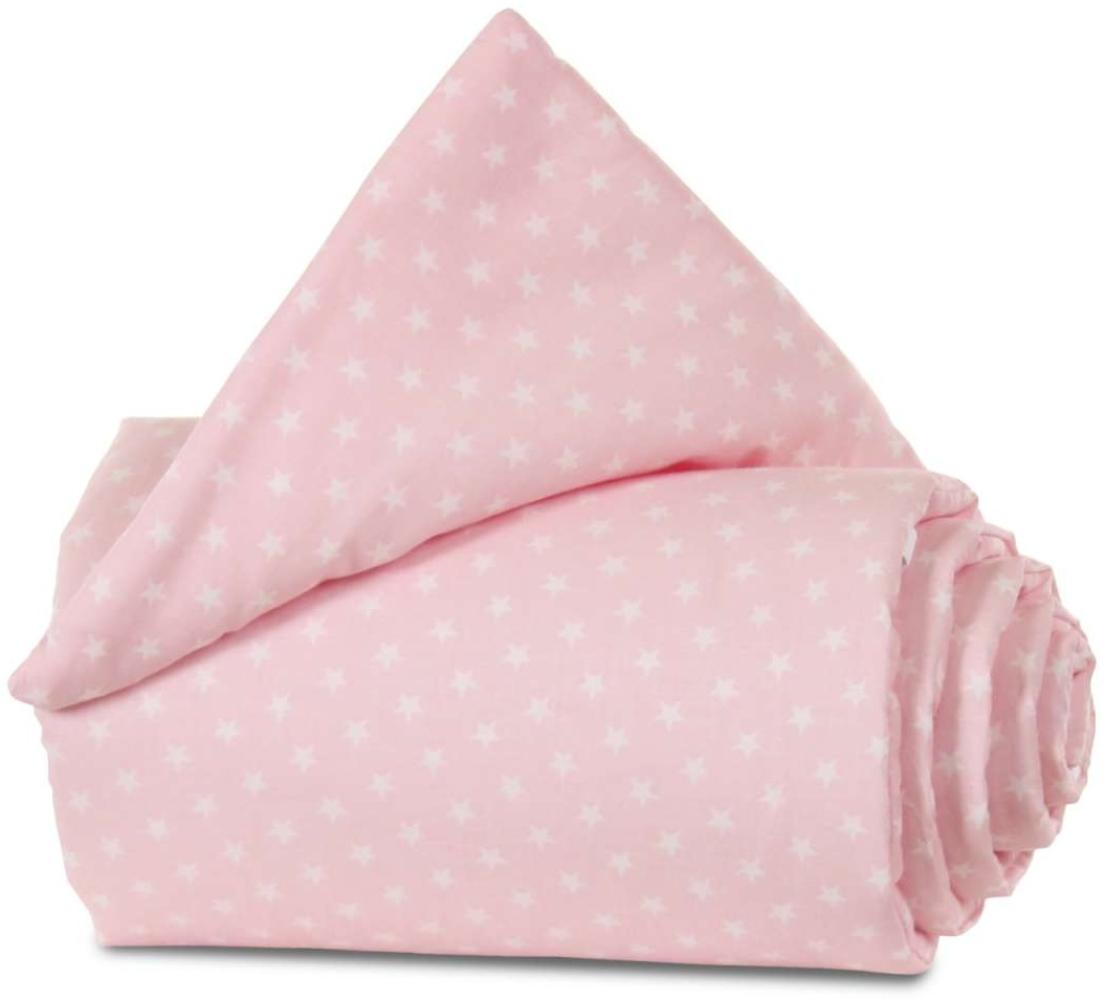 Babybay Gitterschutz Organic Cotton für Verschlussgitter alle Modelle, rose Sterne weiß Bild 1