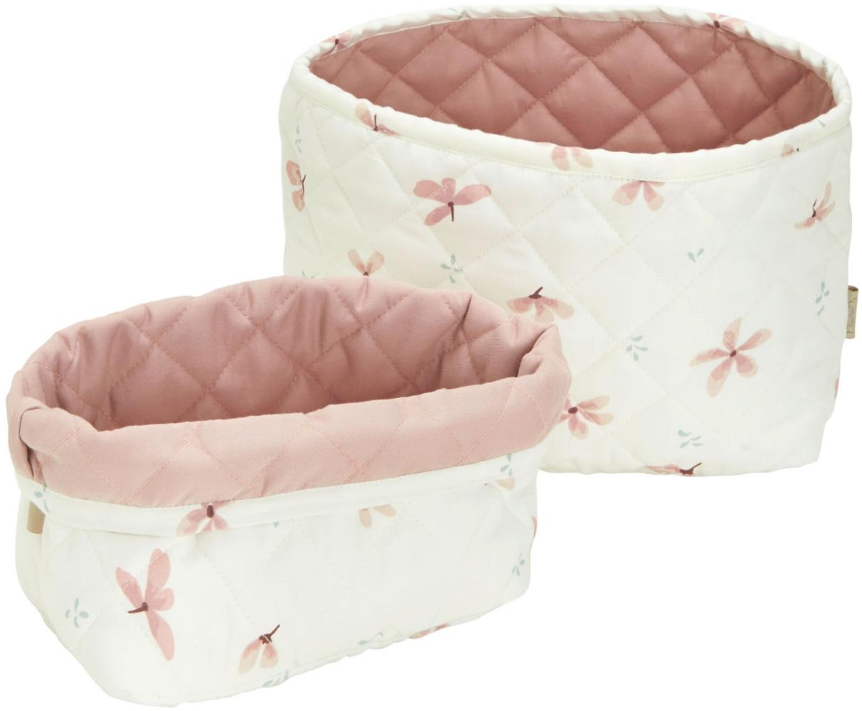 Cam Cam Quilted Aufbewahrungskorb Blossom Pink 2 Stück Weiß Bild 1