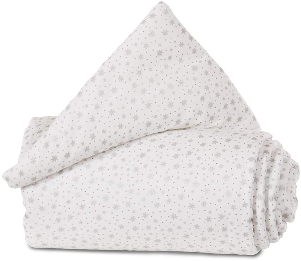 babybay Nestchen Organic Cotton passend für Modell Maxi, Boxspring und Comfort, weiß Glitzersterne s Bild 1