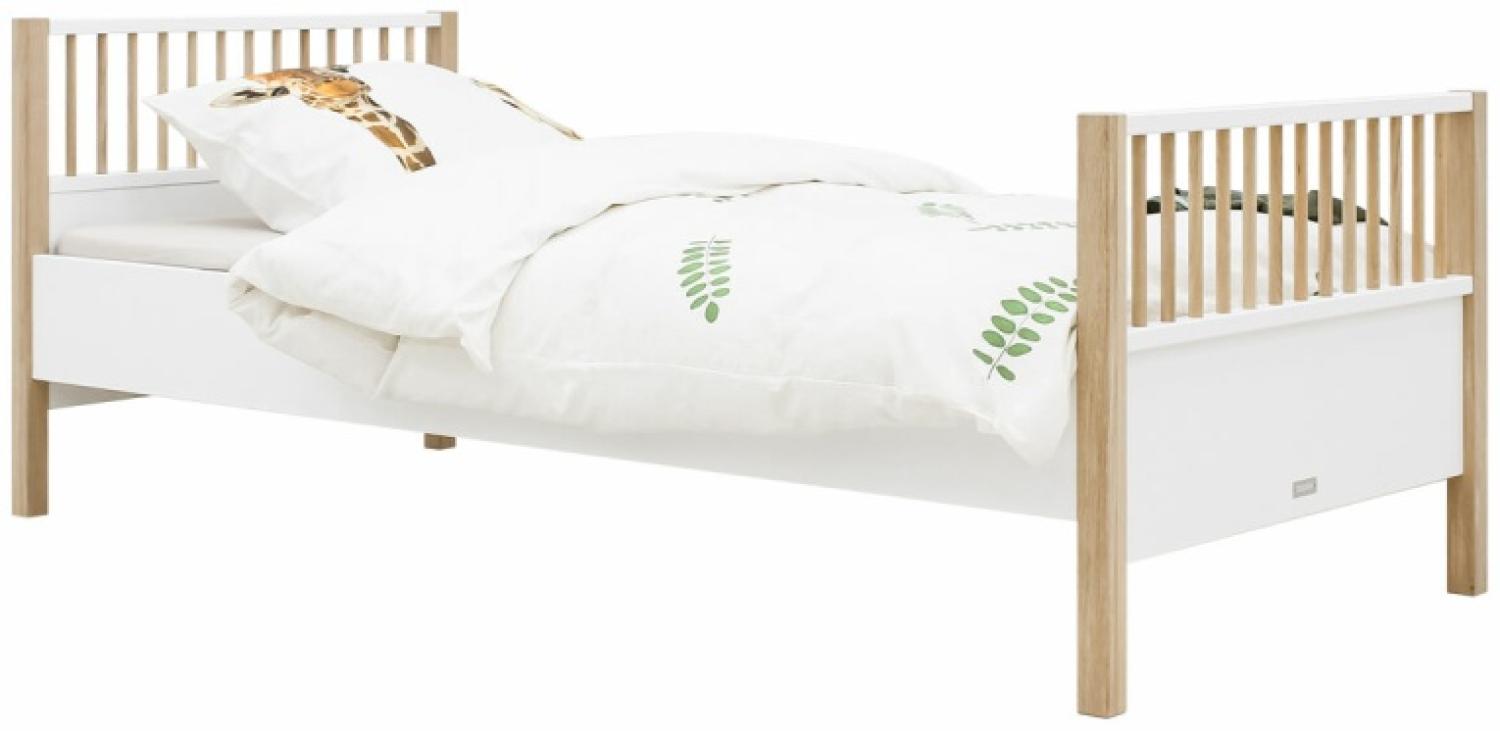 Bed 90x200 Mika Wit/Eiken 15422951 Weiß - Material: MDF / Eiche - Babypark. de Bild 1