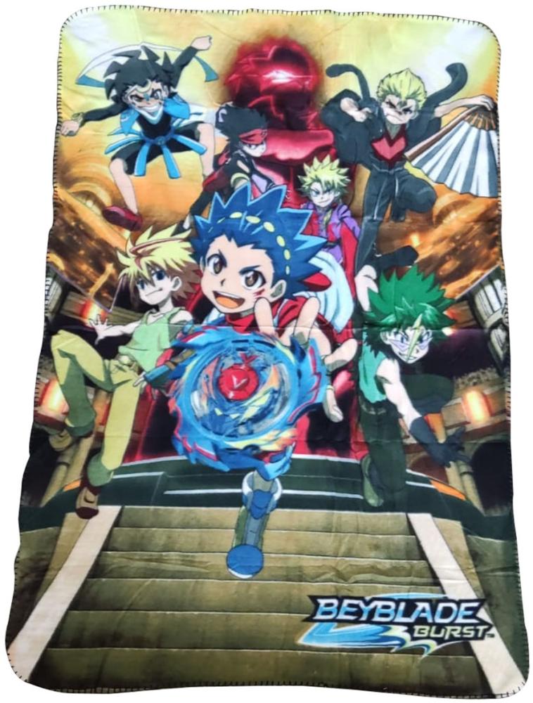 Beyblade Burst Fleecedecke Valt, Free, Silas, Cuza 100x150 cm, 100 % Polyester Bild 1