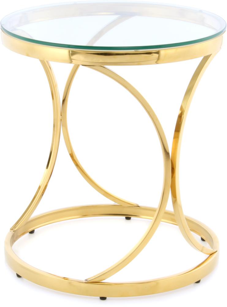 Kayoom Beistelltisch Weyda 225 Klar, Gold L/T: 50cm B: 50cm H: 55cm Bild 1