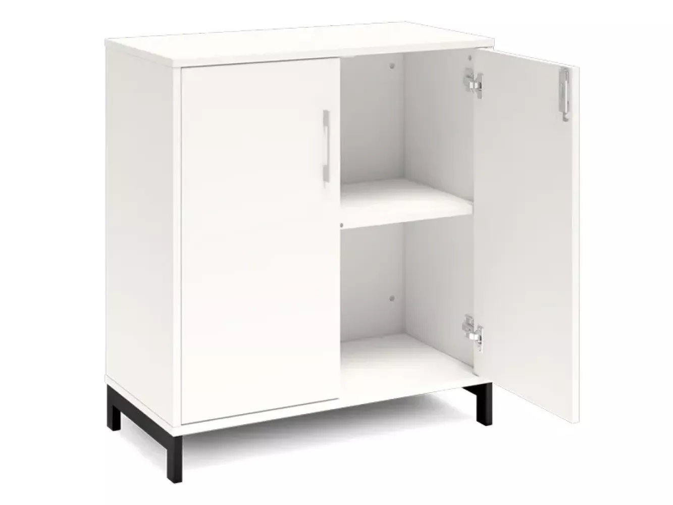 Büroschrank DNA 800x890 mm Weiß/Schwarz 2A4/2A4 Bild 1