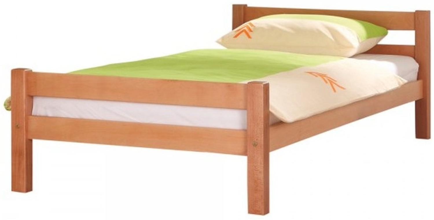 Relita Bett Helga 90 x 200 cm Einzelbett Buche massiv Natur inkl. Rollrost Bild 1