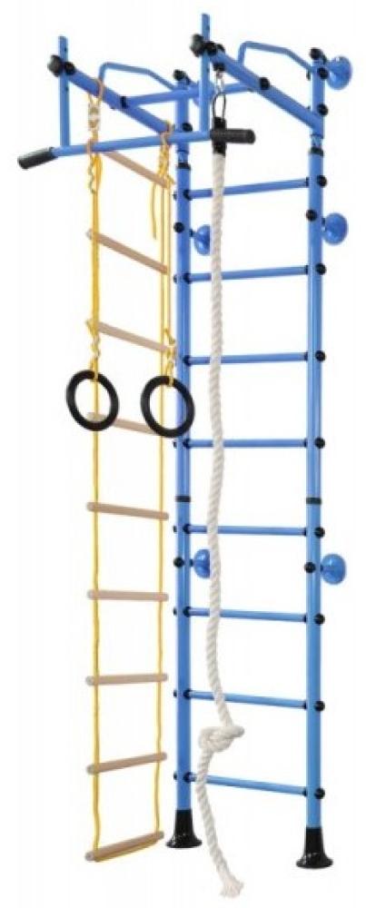 NiroSport Sprossenwand Kletterwand M2 Turnwand Made in Germany Kinderzimmer indoor Metallsprossen Grün Raumhöhe 200 - 250 cm Bild 1