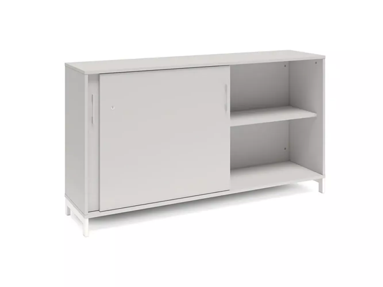 Büroschrank DNA 1600x890 mm Hellgrau/Weiß Schiebetür 2A4 Bild 1