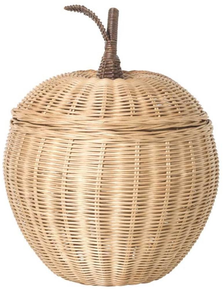 Ferm Living 'Apfel' Aufbewahrungskorb Rattan groß Bild 1