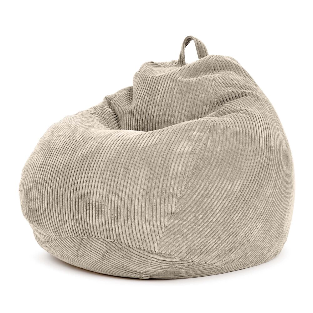 Green Bean® Indoor Sitzsack waschbar, EPS-Perlen Füllung / Cordstoff beige, 90x110 cm Bild 1