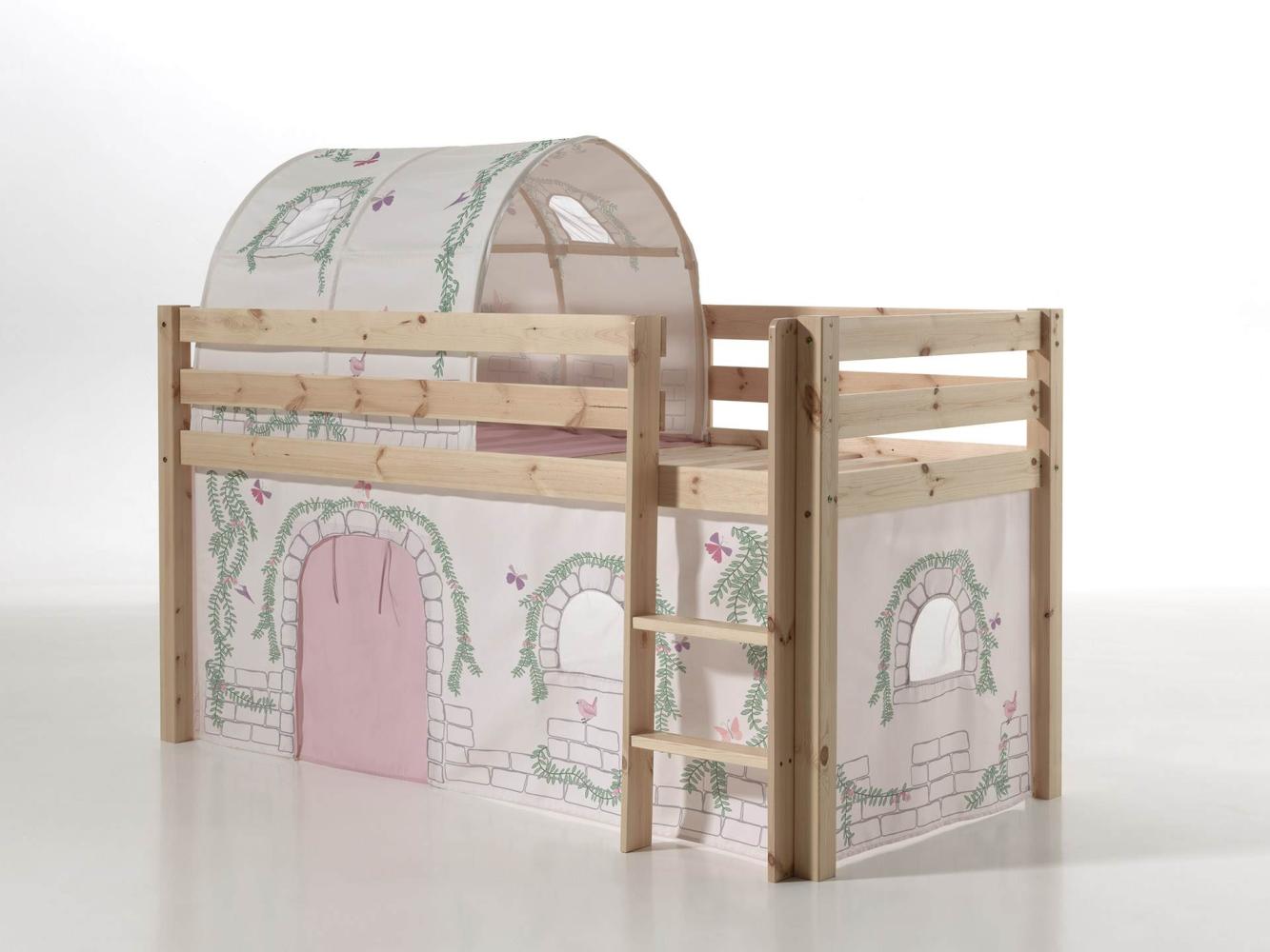 Vipack 'Pino' Spielbett natur mit Vorhang und Tunnel 'Birdy' Bild 1