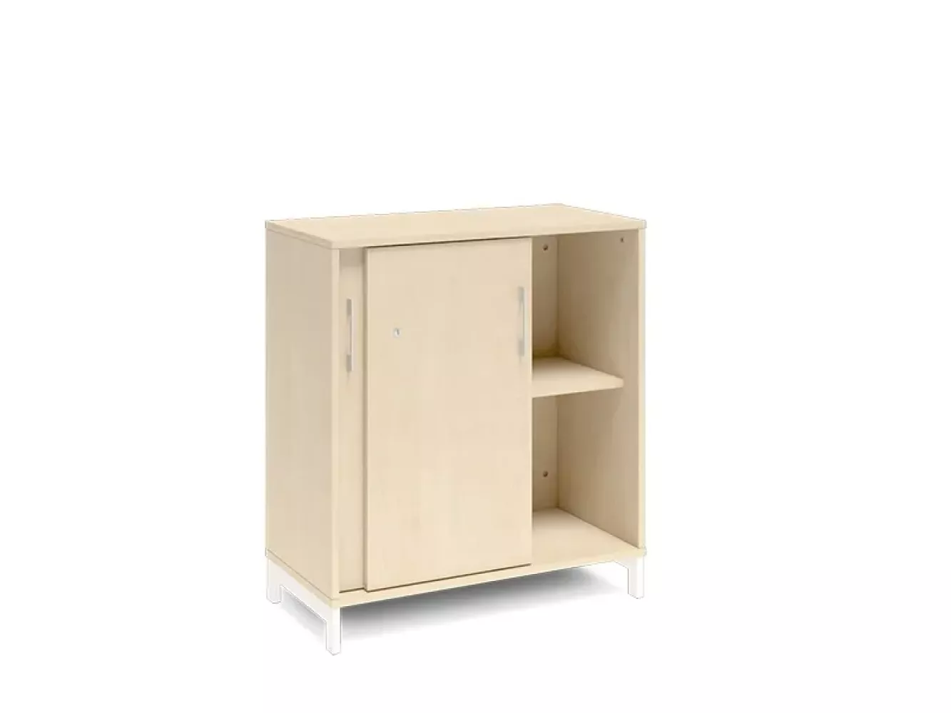 Büroschrank DNA 800x890 mm Birke/Weiß 2A4 Bild 1