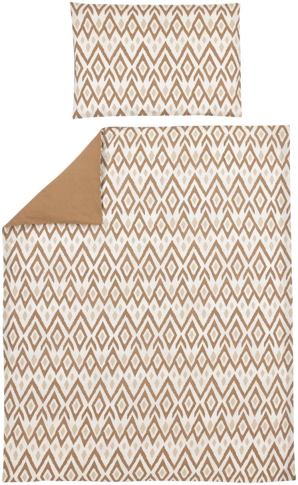 Meyco Ikat Bettbezug Sand / Toffee 120 x 150 cm Braun Bild 1