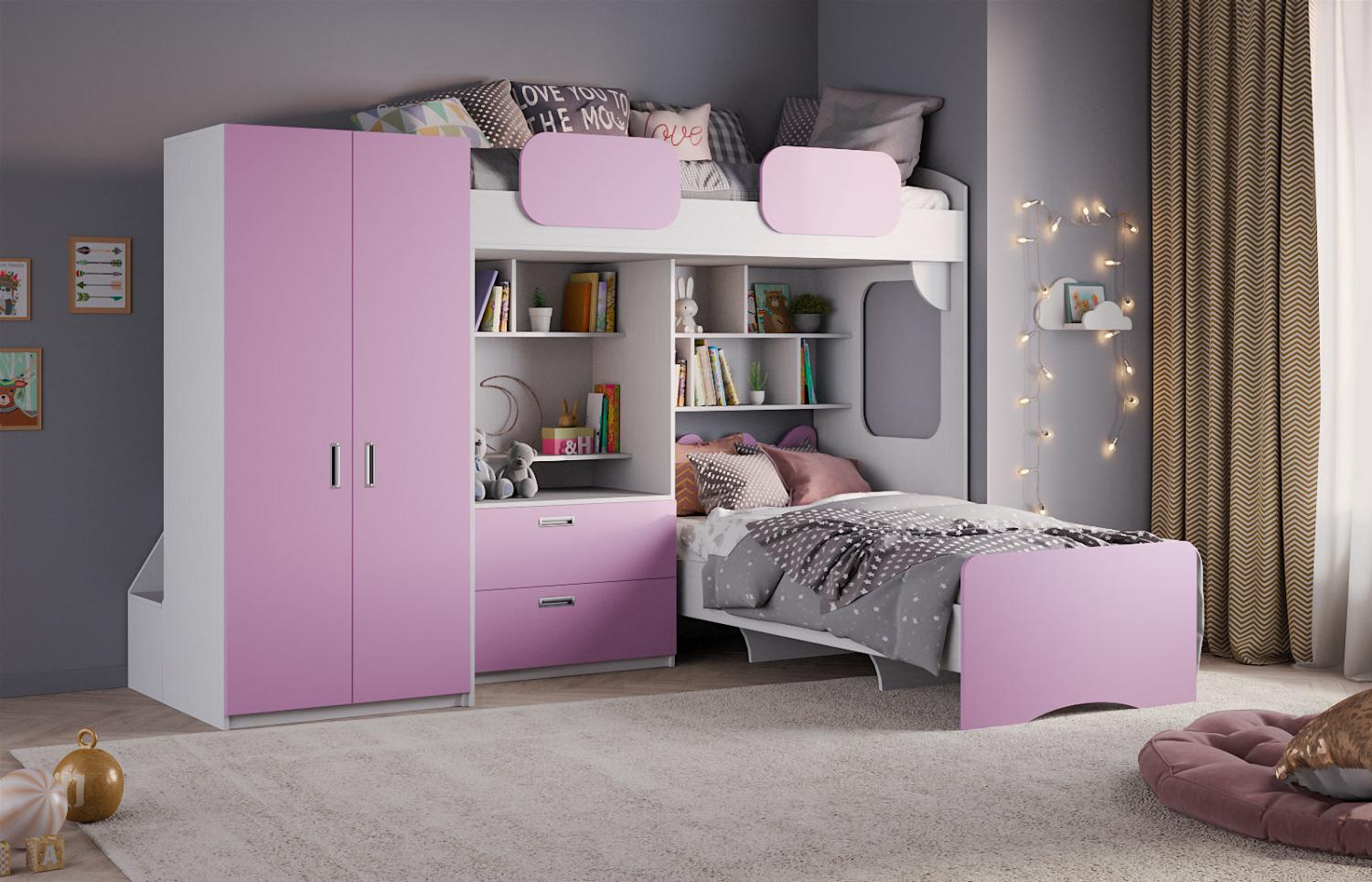 Etagenbett 'Geko XL' lila Bild 1