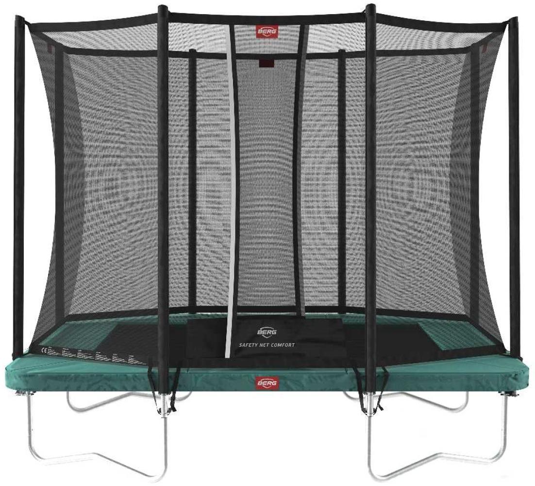 BERG Trampolin rechteckig 280x190 cm grün mit Sicherheitsnetz Comfort Ultim Favorit Regular Bild 1