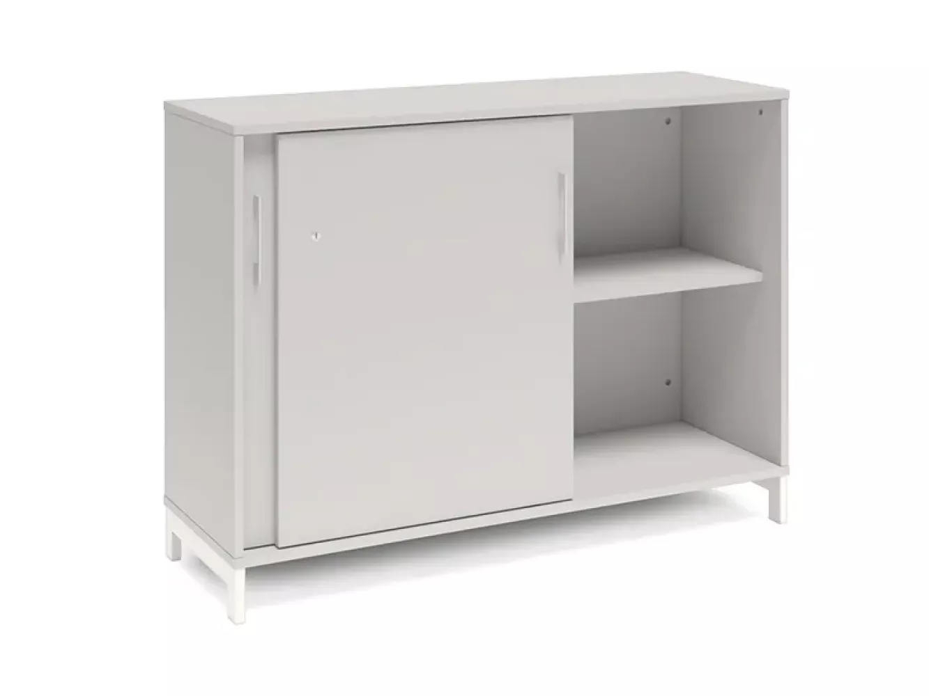 Büroschrank DNA 1200x890 mm Hellgrau/Weiß Schiebetür 2A4 Bild 1