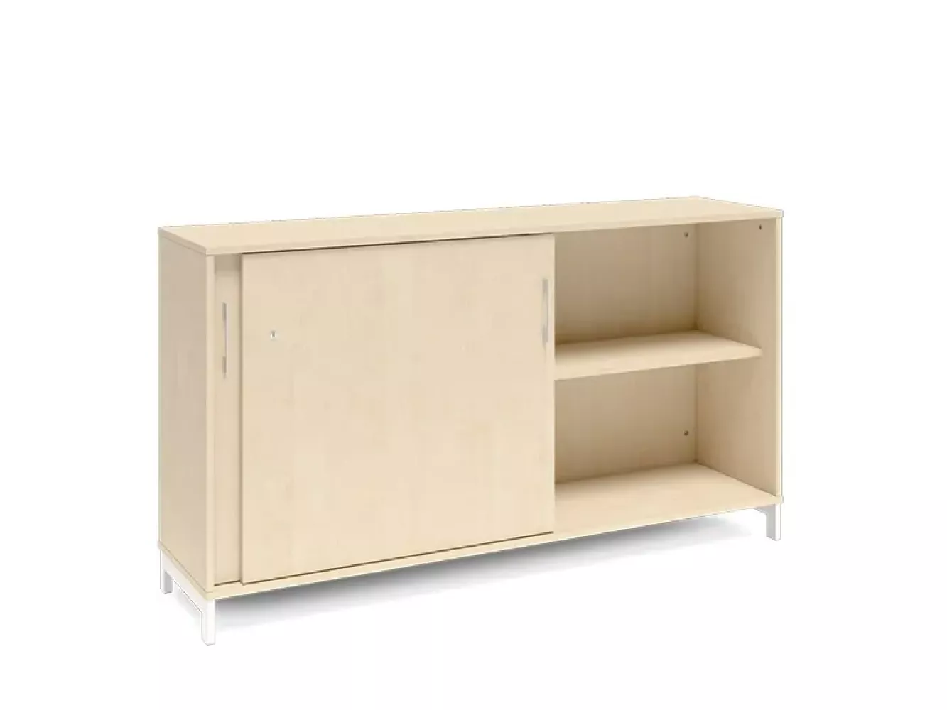 Büroschrank DNA 1600x890 mm Birke/Weiß 2A4 Bild 1