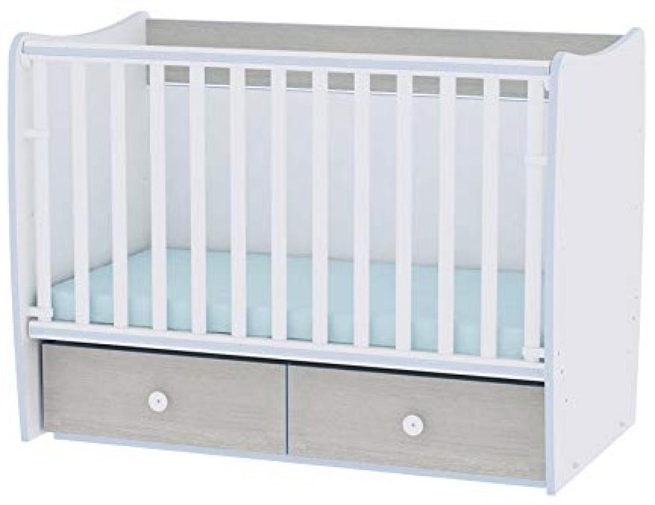 Lorelli 'MATRIX NEW' Babybett mit Schubladen blau 60x120 cm Bild 1